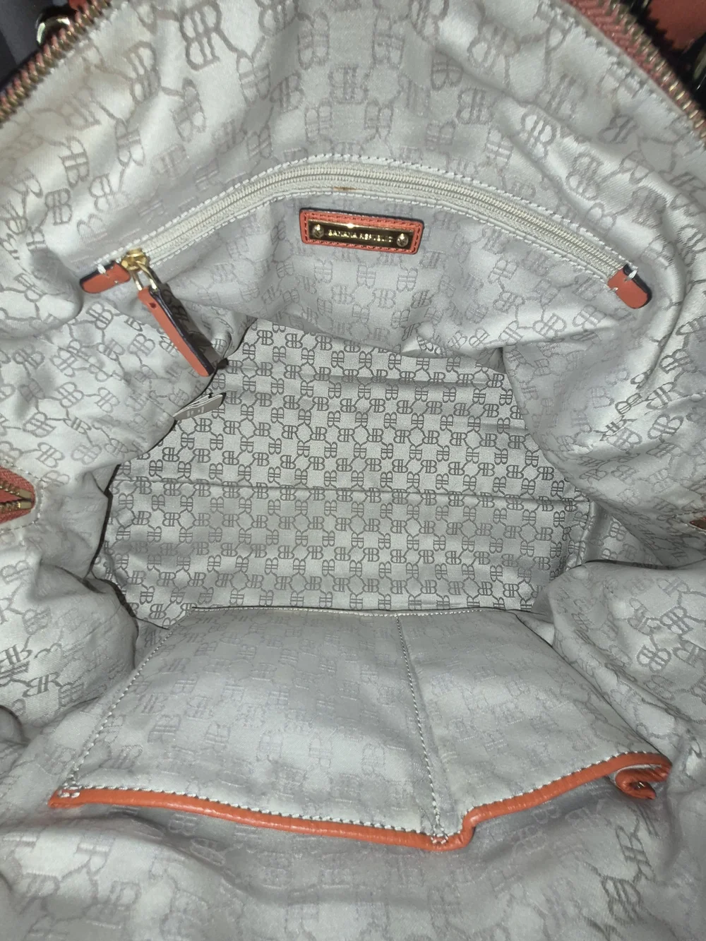 Banana Republic Pebbled Leather Satchel - Orange